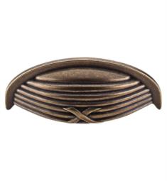 Top Knobs M939 Edwardian 3" Center to Center Zinc Alloy Ribbon & Reed Cup Cabinet Pull in German Bronze