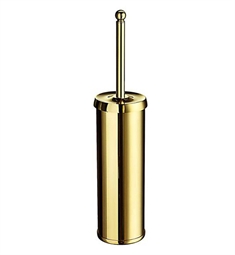 Smedbo V233 Villa 3 5/8" Free Standing Toilet Brush and Holder in Polished Brass