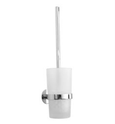 Smedbo YK333 Time 2 1/8" Wall Mount Toilet Brush Holder in Polished Chrome with Frosted Glass Container