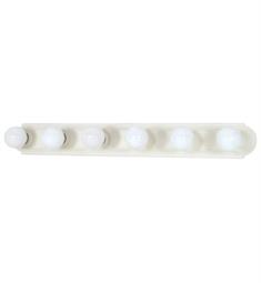 Nuvo 60-314 6 Light 36" Incandescent Racetrack Style Vanity Light in Textured White