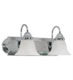 Nuvo 60-316 Ballerina 2 Light 18" Incandescent Vanity Light in Polished Chrome with Alabaster Glass Shade