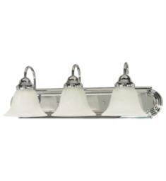 Nuvo 60-317 Ballerina 3 Light 24" Incandescent Vanity Light in Polished Chrome with Alabaster Glass Shade