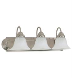Nuvo 60-321 Ballerina 3 Light 24" Incandescent Vanity Light in Brushed Nickel with Alabaster Glass Shade