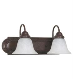 Nuvo 60-324 Ballerina 2 Light 18" Incandescent Vanity Light in Old Bronze with Alabaster Glass Shade