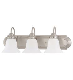Nuvo 60-3279 Ballerina 3 Light 24" Incandescent Vanity Light in Brushed Nickel with Frosted White Glass Shade