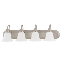 Nuvo 60-3281 Ballerina 4 Light 30" Incandescent Vanity Light in Brushed Nickel with Frosted White Glass Shade