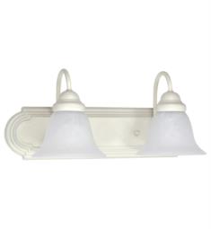 Nuvo 60-332 Ballerina 2 Light 18" Incandescent Vanity Light in Polished Brass with Alabaster Glass Shade