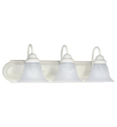 Nuvo 60-333 Ballerina 3 Light 24" Incandescent Vanity Light in Polished Brass with Alabaster Glass Shade