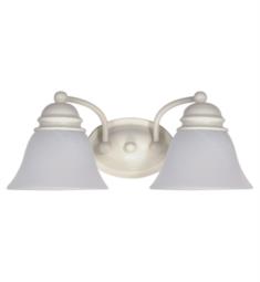 Nuvo 60-353 Empire 2 Light 14 7/8" Incandescent Vanity Light in Textured White with Alabaster Glass Shade