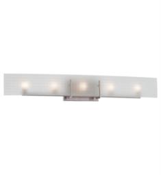 Nuvo 60-5188 Yogi 5 Light 36" Halogen Vanity Light in Brushed Nickel with Etched Frosted Glass Shade