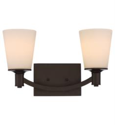 Nuvo 60-5922 Laguna 2 Light 16" Incandescent Vanity Light in Forest Bronze with White Glass Shade
