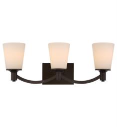 Nuvo 60-5923 Laguna 3 Light 24" Incandescent Vanity Light in Forest Bronze with White Glass Shade