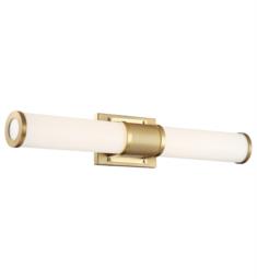 Nuvo 62-1602 Caper 1 Light 24" LED Wall Mount Vanity Light in Brushed Brass with Frosted Lens