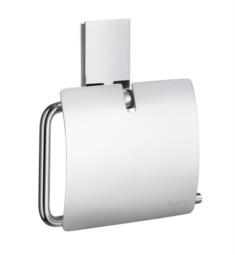 Smedbo ZK3414 Pool 5 1/2" Wall Mount Euro Toilet Roll Paper Holder with Lid in Polished Chrome