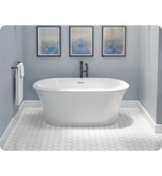 Fleurco BZMA5931-18 Opus Madrigal Petite 59" Acrylic Freestanding Oval Bathtub in White