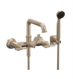 California Faucets 8508B-ETW.20 Steampunk 6 1/4" Wall Mount Low Spout Tub Filler with 2.0 GPM Handshower - Blade Handles