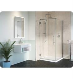 Fleurco PMQ-40-79 Platinum Cube 29 7/8" - 46 3/8" Frameless Wall-Mount Hinged Door Shower Enclosure with Clear Glass