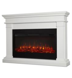 Real Flame 8080E-W Beau 58 1/2" Freestanding Infrared Electric Fireplace Mantel Package in White