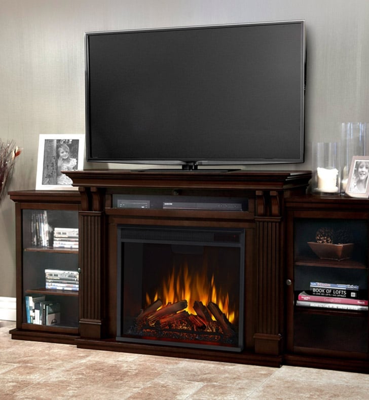 Real Flame 7720e Dw Calie 67, Calie Entertainment Center Electric Fireplace In White Real Flame 7720e W