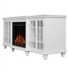 Real Flame 2770E-W Marlowe 70" Freestanding Electric Fireplace TV and Media Console in White