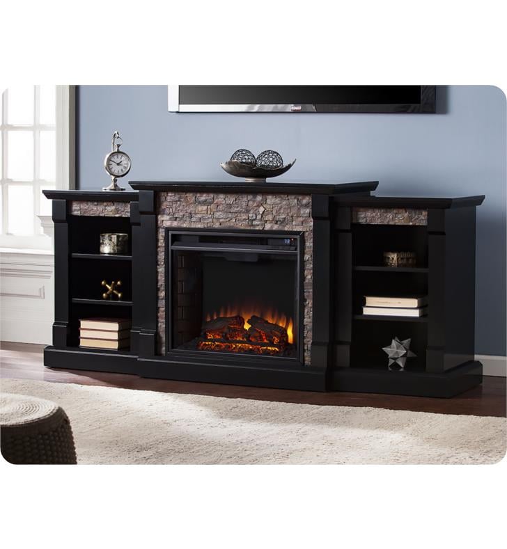 Southern Enterprises Fe8525 Gallatin 71, Southern Enterprises Tennyson Electric Fireplace With Bookcase In Ivory