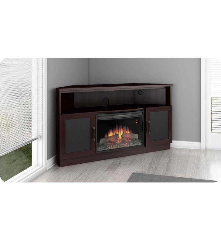 Furnitech Ft60cccfb Aragon 60 3 8 Corner Electric Fireplace Tv