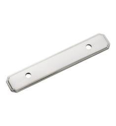 Hickory Hardware P513-SN Manor House 5" Oval Shaped Zinc Backplate for Cabinet Pull in Satin Nickel