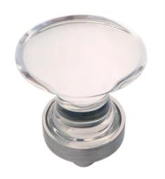 Hickory Hardware HH075852-GLSN Gemstone 1 1/4" Oval Cabinet Knob in Glass with Nickel