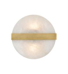 ELK Home D4353 Stonewall 2 Light 9 1/2" Halogen Wall Sconce in Aged Brass/White