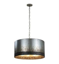 Varaluz 323P04OG Cannery 4 Light 21" Incandescent Drum Pendant in Ombre Galvanized