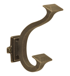Hickory Hardware P2155 Bungalow 1 1/2" Wall Mount Double Coat Robe Hook