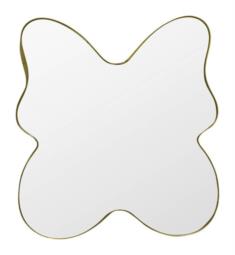 Varaluz 4DMI0122 Flutter 28 1/4" Metal Framed Butterfly Shaped Accent Wall Mirror in Gold
