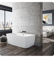 BainUltra BVCHW0 Vibe 58" Back to Wall Freestanding Customizable Bath Tub