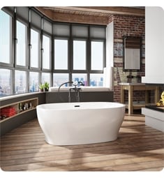 BainUltra BVIAOF00 Vibe 58" Freestanding Oval Shaped Customizable Bath Tub