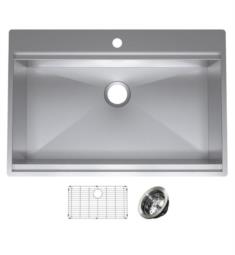Franke HFXS3322-1 Vector 33 1/2" Single Basin Undermount/Drop In Stainless Steel Kitchen Sink