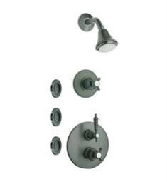 LaToscana ORN-OPT-4A Ornellaia Thermostatic Shower System with Three Way Diverter and Three Round Concealed Body Jets