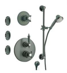LaToscana ORN-OPT-5A Ornellaia Thermostatic Shower System with Slide Bar Kit and Three Round Concealed Body Jets