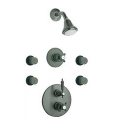 LaToscana ORN-OPT-6A Ornellaia Thermostatic Shower System with Three Way Diverter and Four Round Concealed Body Jets
