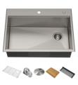 Kraus KWT310-30 Kore 30" Single Bowl Drop-In/Undermount Stainless Steel Rectangular Kitchen Sink