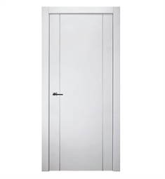 Belldinni OPTIMA2U-SW Optima Interior Door in Snow White Finish with Aluminum Moldings