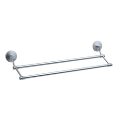 Smedbo NS3364 Studio 24" Wall Mount Double Towel Rail in Brushed Chrome