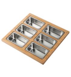 Kraus KSC-1004BB 16 3/4" Workstation Kitchen Sink Serving Board Set with Six Rectangular Stainless Steel Bowl