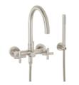 California Faucets 1106.18 Asilomar 15 1/8" Contemporary Wall Mount Tub Filler with 1.8 GPM Handshower