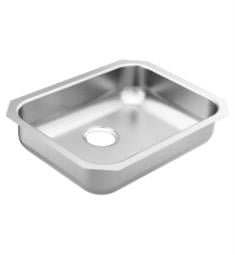 Moen GS18195B 1800 Series 23 1/2" Single Bowl Stainless Steel Undermount Kitchen Sink with ADA/FHA Compliant