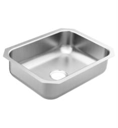 Moen GS20193 2000 Series 23 1/2" Single Bowl Stainless Steel Undermount Kitchen Sink with 3 5/8" Drain Opening