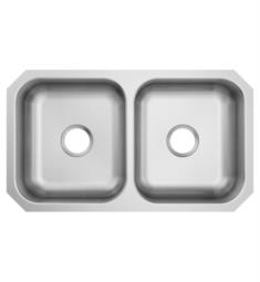 Moen GS20214 2000 Series 31 3/4" Double Bowl Stainless Steel Undermount Kitchen Sink with 3 5/8" Drain Opening