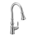 Moen S73004 Weymouth 16 3/4" Single Hole Deck Mounted High Arc Pull-Down Kitchen Faucet