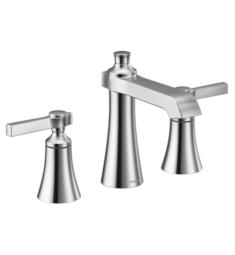 Moen TS6984 Flara 7" Widespread Double Metal Lever Handle High Arc Bathroom Sink Faucet with Pop-Up Drain