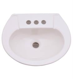Barclay B-3-201WH Hampshire 17 3/4" Vitreous China Wall Mount/Pedestal Bathroom Sink Only in White