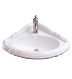 Barclay B-3-3021WH Ethan 26 1/2" Vitreous China Wall Mount/Pedestal Corner Bathroom Sink Only in White